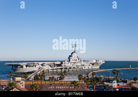 USS Lexington CV16, porte-avions WW2 Banque D'Images