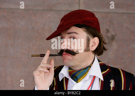 Un concurrent à la barbe et moustache Championships à Brighton, Angleterre. Photo par James Boardman. Banque D'Images