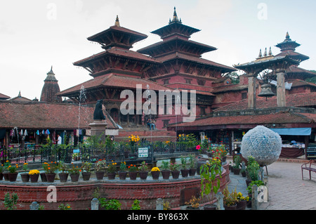 Les toits du temple à Patan ancienne, près de Katmandou, Népal Banque D'Images