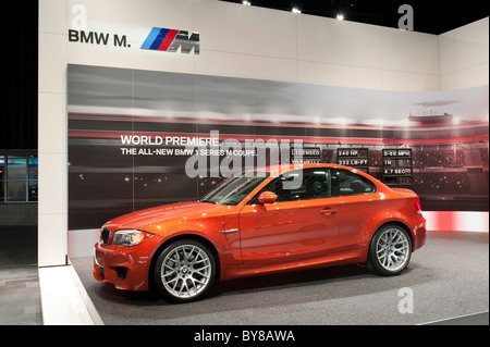 2012 BMW Série 1 M au 2011 North American International Auto Show de Detroit Banque D'Images