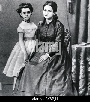 JENNY Marx (1814-1881) épouse de Karl Marx avec leur première fille également nommée Jenny Banque D'Images