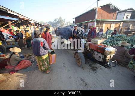 La Birmanie, Myanmar, Birmanie,marché,20100223 Banque D'Images