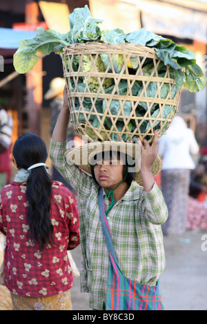 La Birmanie, Myanmar, Birmanie,marché,20100223 Banque D'Images