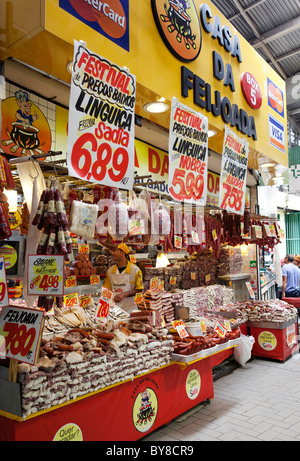 Ingrédients FEIJOAD DÉCROCHE À LAPA, marché SAO PAULO BRÉSIL Banque D'Images