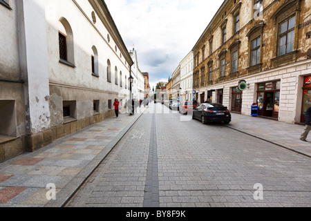 Rue Grodzka Cracovie, Pologne Banque D'Images