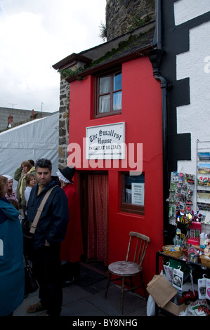 'La plus petite maison en Grande-Bretagne' à Conwy, au nord du Pays de Galles. Banque D'Images