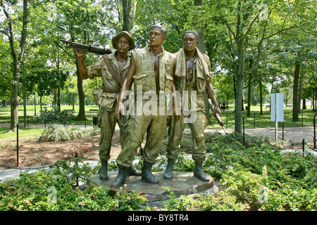 Trois Homme Service,Vietnam Veterans Memorial ; Washington;Nord;USA Banque D'Images