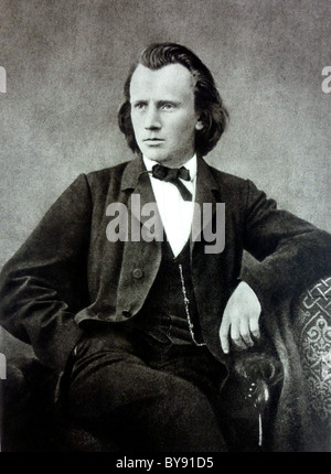 Johannes Brahms, compositeur allemand Johannes Brahms Banque D'Images