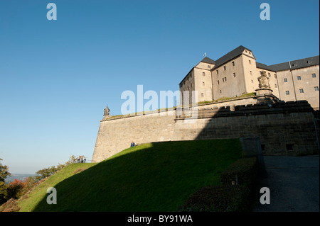 Konigstein Forteresse, Saxe, Allemagne, Europe Banque D'Images