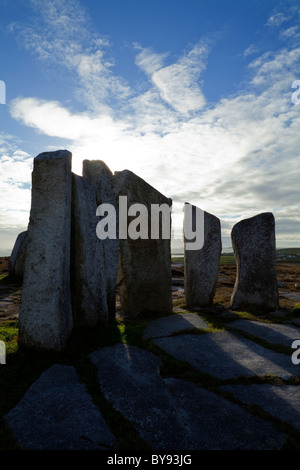 Dervla St.'s Twist, une sculpture contemporaine sur le Sáile Le Tír Sculpture Trail, la péninsule de mulet, Comté de Mayo, Irlande Banque D'Images