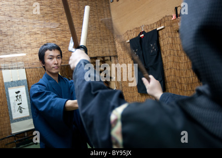 Le ninja arts à l'Académie de la Kei Jidai Shinryu de l'école ninja, Tokyo, Japon, Banque D'Images