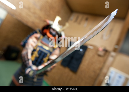 Le ninja arts à l'Académie de la Kei Jidai Shinryu de l'école ninja, Tokyo, Japon, Banque D'Images