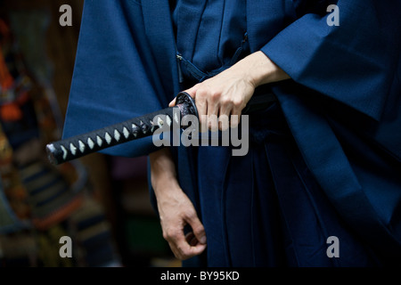 Le ninja arts à l'Académie de la Kei Jidai Shinryu de l'école ninja, Tokyo, Japon, Banque D'Images