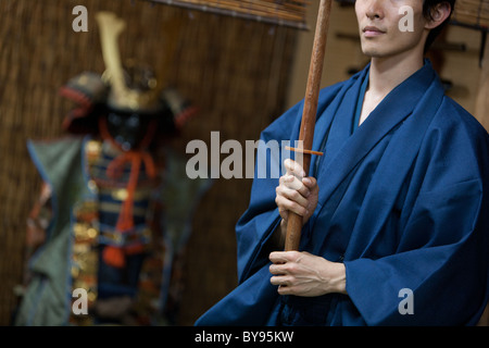 Le ninja arts à l'Académie de la Kei Jidai Shinryu de l'école ninja, Tokyo, Japon, Banque D'Images