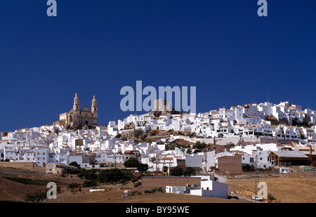 Olvera, un des villages blancs, Andalousie, Espagne Banque D'Images