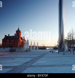 Pierhead Building, la baie de Cardiff, Pays de Galles, Royaume-Uni Banque D'Images