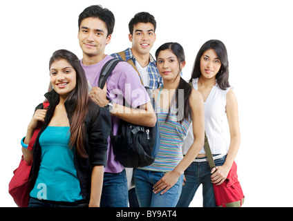 Les étudiants du collège posing Banque D'Images