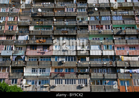 Grand bloc d'appartement dans le centre de Yerevan, Arménie, Moyen-Orient Banque D'Images