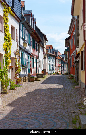 Idstein, Half-Timbered Allemand House Road, district de Rheingau-Taunus, Hesse, Germany, Europe Banque D'Images