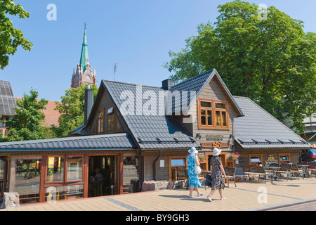 J Basanaviciaus gatve Street, rue piétonne menant à la plage, Palanga, Lituanie, dans le Nord de l'Europe Banque D'Images