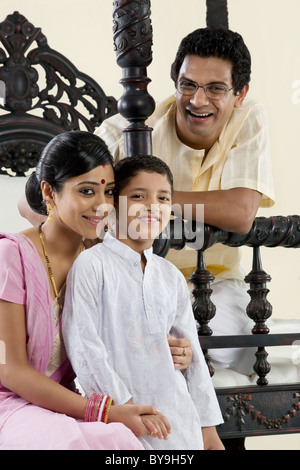 Portrait d'une famille Bengali Banque D'Images