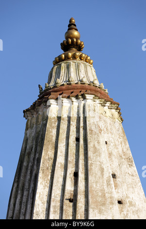 Stupa spire du monkey temple, Katmandou, Népal Banque D'Images