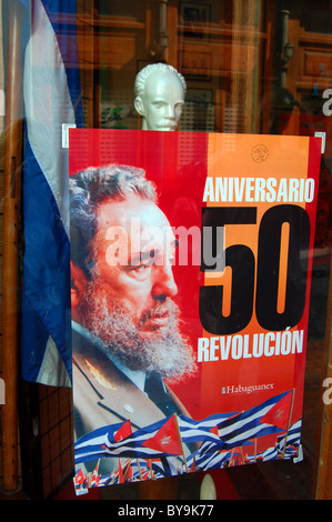 Anniversaire de l'affiche de la révolution à Cuba Banque D'Images