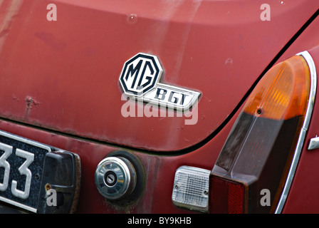 MGB GT rusty classic car détail Banque D'Images