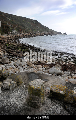 Lamorna Cove, sur la côte sud de la Cornouailles UK Banque D'Images