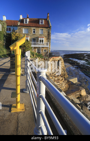 Le point d'observation sur la digue à Scarborough, Yorkshire du Nord Banque D'Images