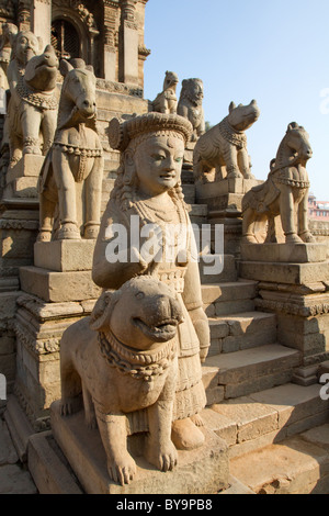 Entrée du temple Laxmi Siddi à Bhaktapur Durbar Square, au Népal Banque D'Images