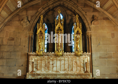 La tête de saint Chad Chapelle, Cathédrale de Lichfield, dans le Staffordshire, Angleterre, RU Banque D'Images