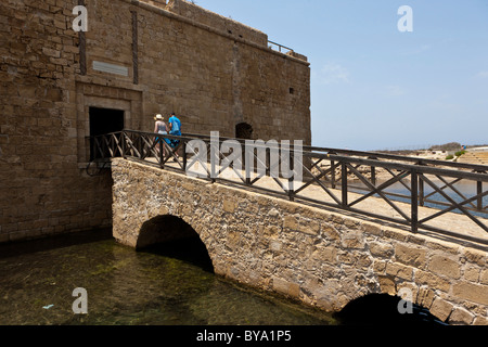 Le château de Paphos, Paphos, Chypre du Sud Banque D'Images