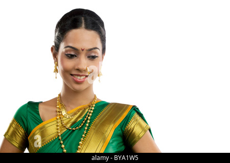 Portrait d'une femme Maharashtrian Banque D'Images