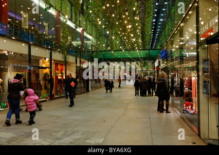 Décorations de Noël dans Fuenf Höfe shopping centre, Munich, Haute-Bavière, Allemagne, Europe Banque D'Images