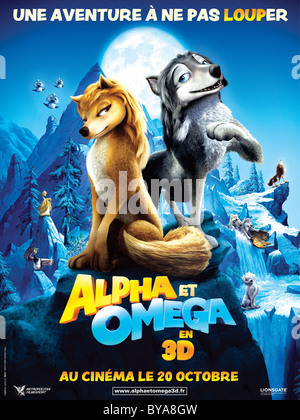 Alpha & Omega - 3D Année : 2010 USA Réalisation : Anthony Bell, Ben Gluck affiche de film d'Animation (Fr) Banque D'Images