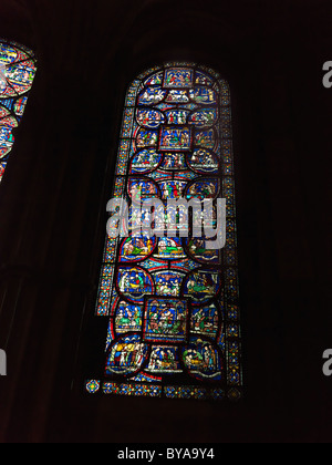 La Cathédrale de Canterbury Canterbury Kent Angleterre Vitrail Saint Thomas Becket 6 Fenêtre en Amérique du déambulatoire Banque D'Images