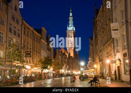 La Ville Principale Hall, Ratusz Glownego Miasta, G&# 322;ówne Miasto district, Gdansk, Pologne, l'Europe occidentale, Banque D'Images