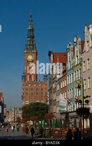Marché Long ou Dlugi Targ, G&# 322;ówne Miasto district, Gdansk, Pologne, l'Europe occidentale, Banque D'Images