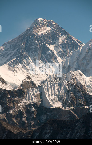 Gros plan du Mont Everest Gokyo Ri de prises dans la région de Khumbu Népal Solo Banque D'Images