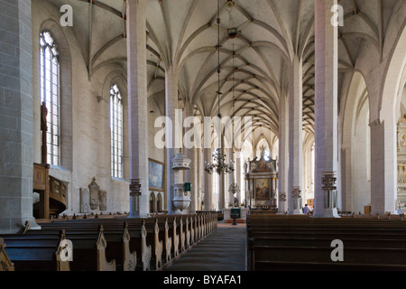 Intérieur de la cathédrale St Pierre, Dom St Petri, Katedrala Swj, Petra Fleischmarkt, marché de la viande, Bautzen, Budysin, Budysyn Banque D'Images