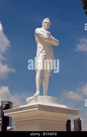 Statue Raffles, Singapour Banque D'Images