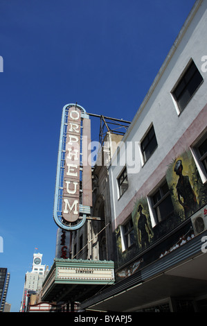 L'Orpheum Theatre sur la rue Granville à Vancouver Canada Banque D'Images