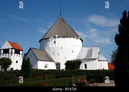 Nylars Kirke, église ronde, Bornholm, Danemark, Europe Banque D'Images