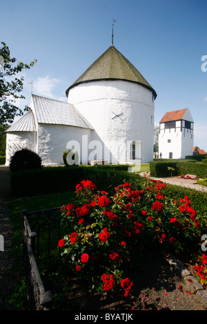 Nylars Kirke, église ronde, Bornholm, Danemark, Europe Banque D'Images