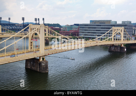 La 9e pont sur la rivière Allegheny, Pittsburgh, USA Banque D'Images