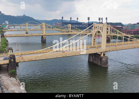 La 9e pont sur la rivière Allegheny, Pittsburgh, USA Banque D'Images