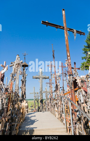 Kriziu kalnas, La Colline des Croix, un site de pèlerinage, 12 km au nord de la ville de Kaunas, Lituanie, dans le Nord de l'Europe Banque D'Images