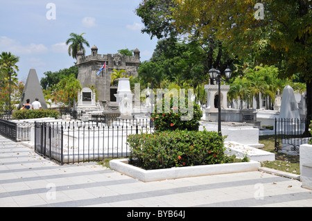 Cementerio cimetière Santa Ifigenia, Santiago de Cuba, le quartier historique, Cuba, Caraïbes, Amérique Centrale Banque D'Images