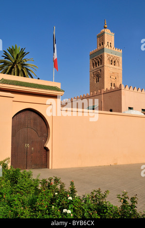 La Koutoubia, mosquée Kutubiya dans médina de Marrakech, UNESCO World Heritage Site, Maroc, Afrique du Nord Banque D'Images